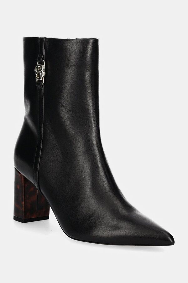 Boss Kožne gležnjače BOSS Janet za žene, boja: crna, s debelom potpeticom, 50529810