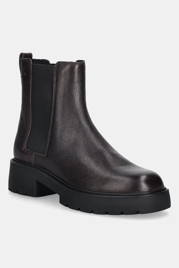 Calvin Klein Kožne gležnjače Calvin Klein CHUNKY CHELSEA BOOT LTH