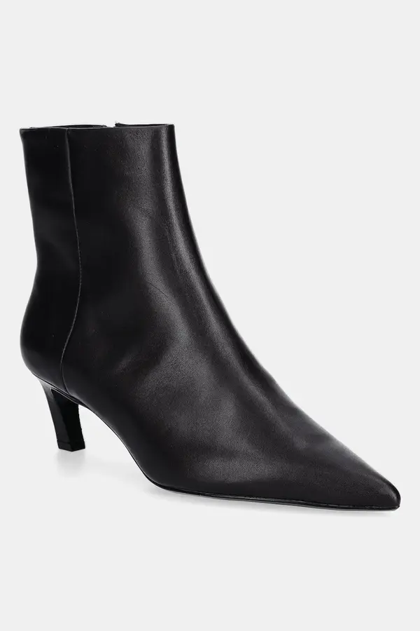 Calvin Klein Kožne gležnjače Calvin Klein ESS KITTEN HEEL ANKLE BOOT