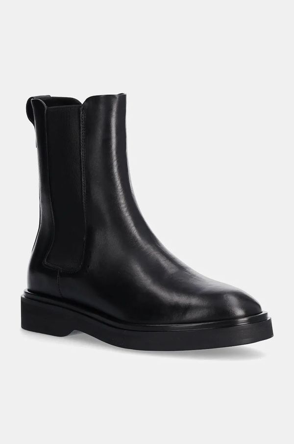 Calvin Klein Kožne gležnjače Calvin Klein FLAT CHELSEA BOOT LTH za žene, boja: crna, ravni potplat, HW0HW02180