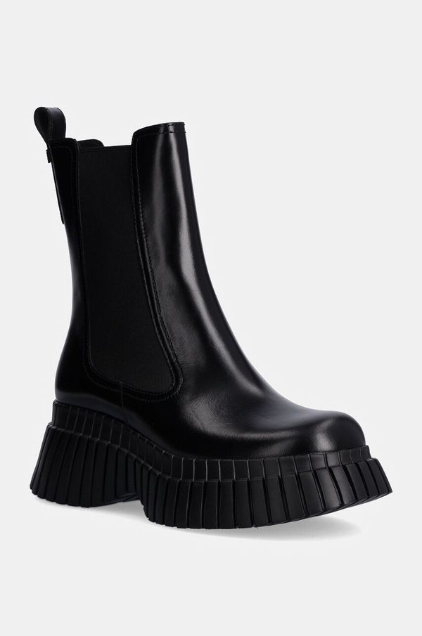 Camper Kožne gležnjače Camper BCN za žene, boja: crna, s platformom, K400726-001