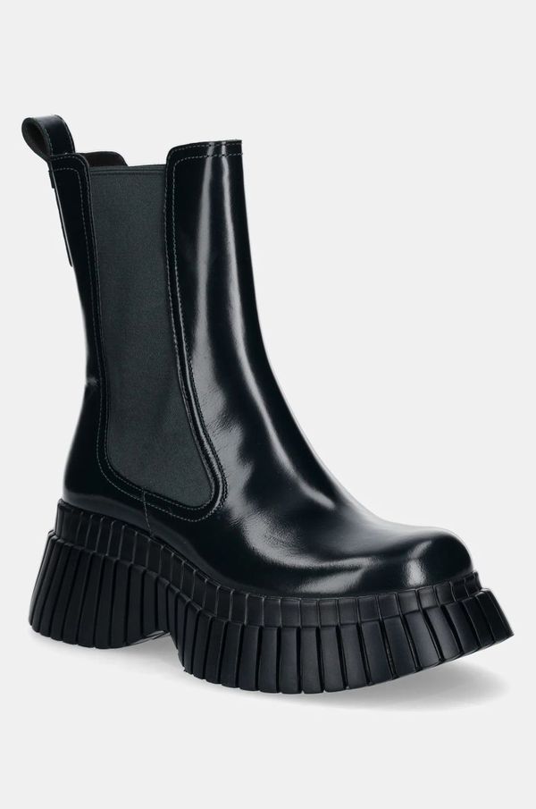 Camper Kožne gležnjače Camper BCN za žene, boja: zelena, s platformom, K400726-005