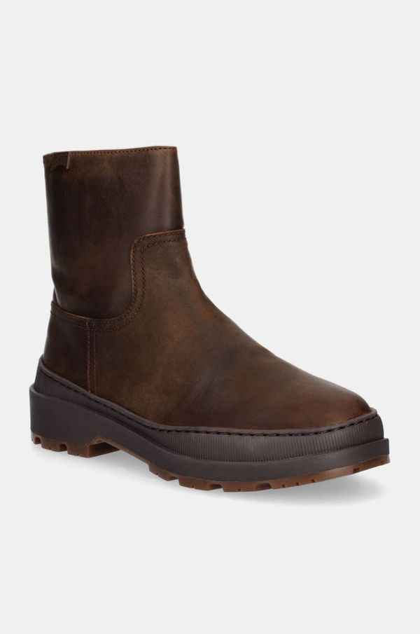 Camper Kožne gležnjače Camper Brutus Trek za žene, boja: smeđa, s platformom, K400782-005