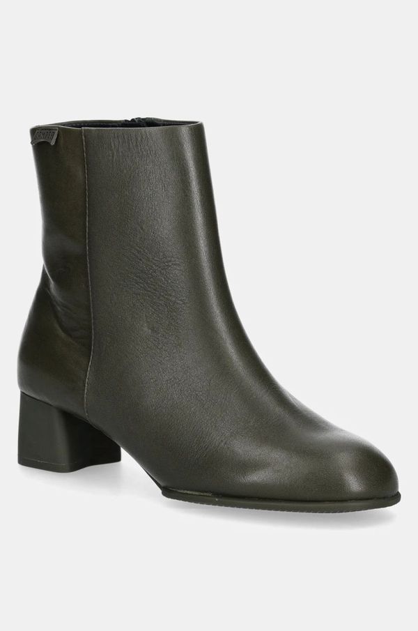 Camper Kožne gležnjače Camper Katie za žene, boja: zelena, s debelom potpeticom, K400664-007