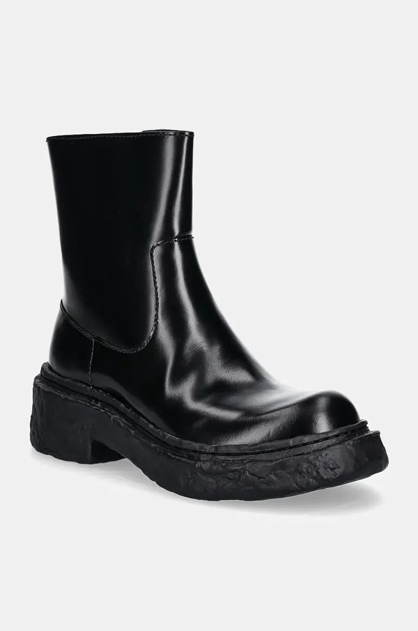 Camperlab Kožne gležnjače CAMPERLAB Vamonos za žene, boja: crna, s platformom, A700012-001