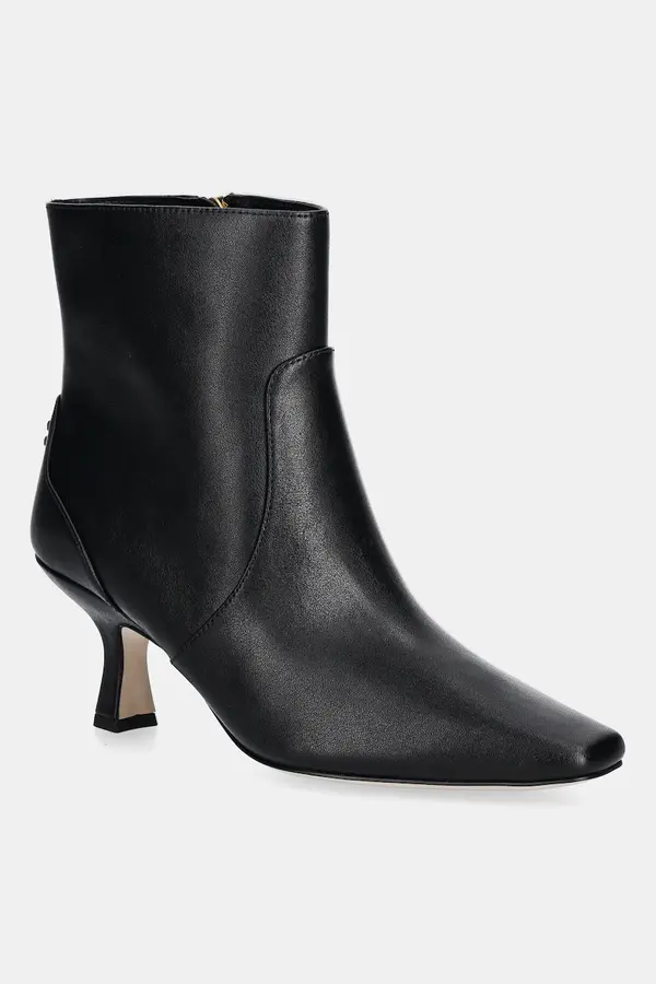 Coach Kožne gležnjače Coach Sculpted C Kitten Heel Leather Bootie