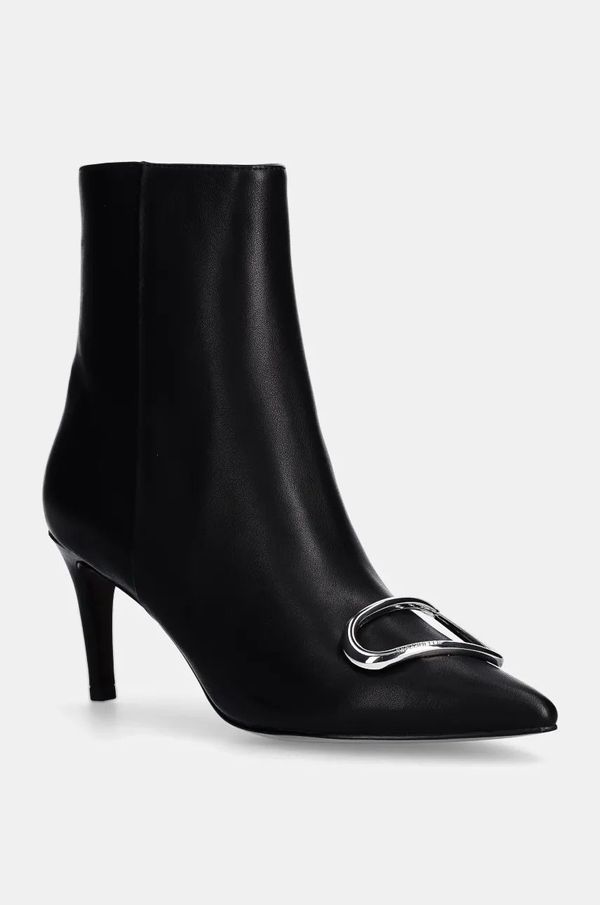 Coccinelle Kožne gležnjače Coccinelle za žene, boja: crna, s tankom potpeticom, E4 RDC 11 01 01 001