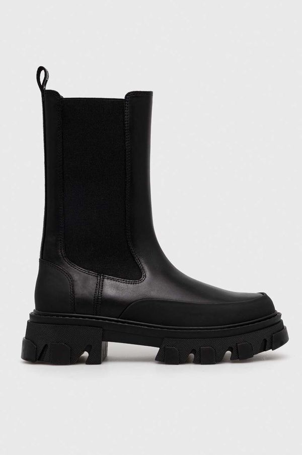 DKNY Kožne gležnjače Dkny Jonie za žene, boja: crna, s platformom, K3366233