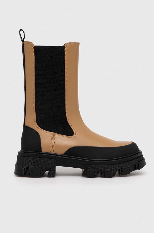 DKNY Kožne gležnjače Dkny Jonie za žene, boja: smeđa, ravni potplat, K3366233