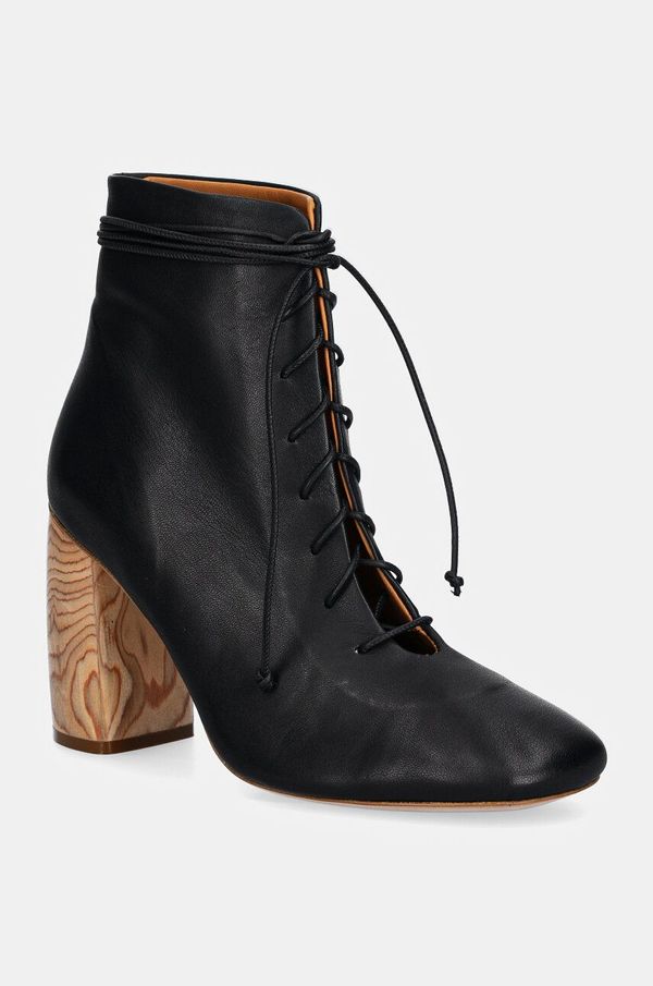 Forte Forte Kožne gležnjače Forte Forte za žene, boja: crna, s debelom potpeticom, 13001 F46A 8021