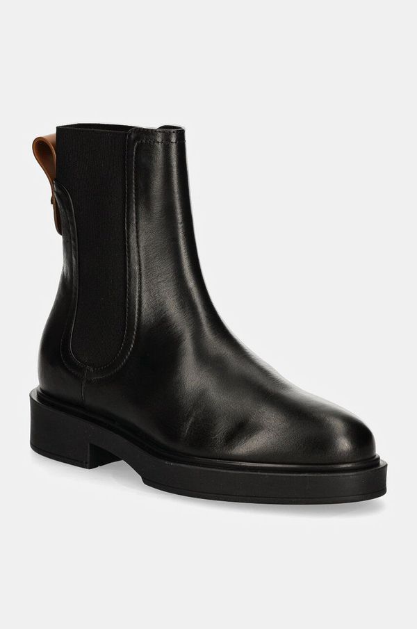 Furla Kožne gležnjače Furla Sfera Chelsea Boot za žene, boja: crna, s platformom, YI53CIT BX3479 3379S