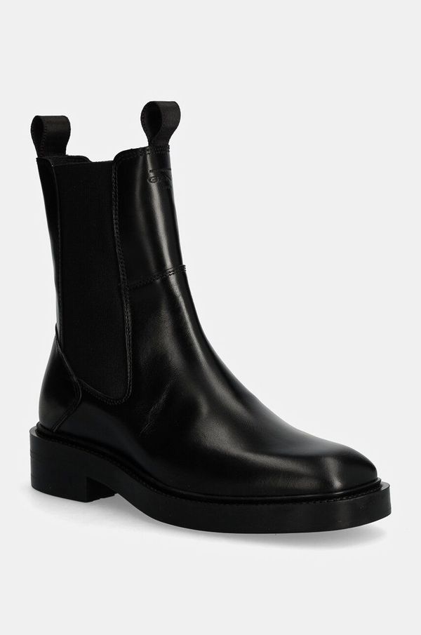 Gant Kožne gležnjače Gant Fallwi za žene, boja: crna, ravni potplat, sa srednje toplom podstavom, 29551713 G00