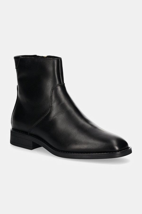 Gant Kožne gležnjače Gant Fayy za žene, boja: crna, ravni potplat, 29541773 G00