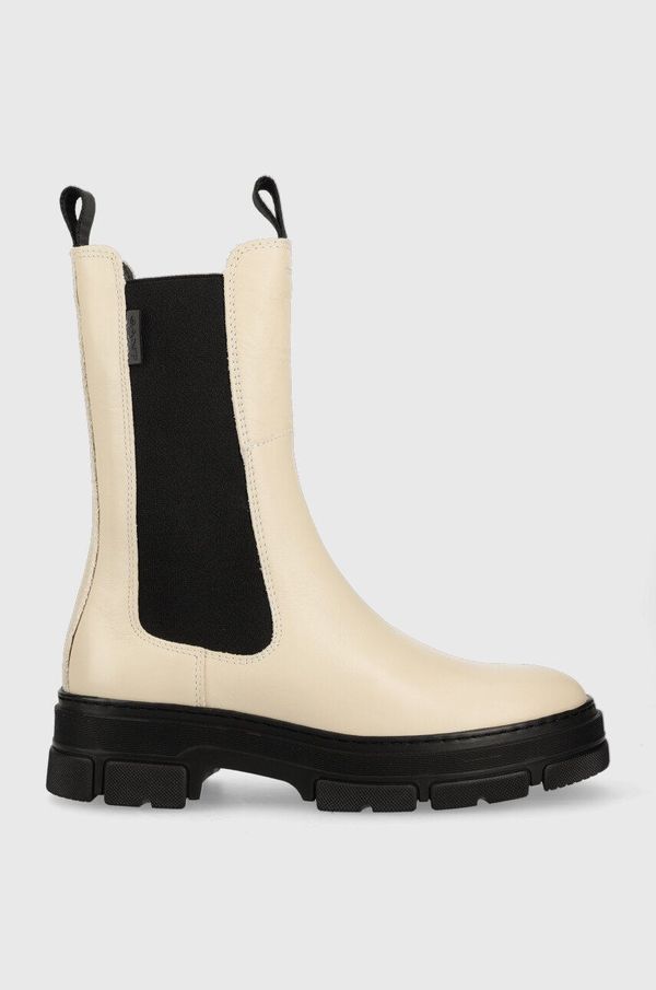 Gant Kožne gležnjače Gant Monthike za žene, boja: bež, ravna potpetica