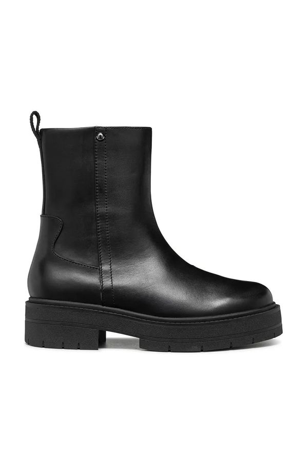 Geox Kožne gležnjače Geox D SPHERICA EC7 A za žene, boja: crna, s debelom potpeticom, D36VDA 00043 C9997