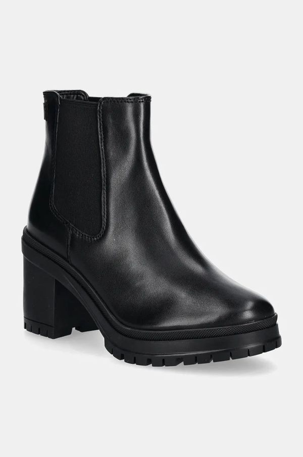 Lauren Ralph Lauren Kožne gležnjače Lauren Ralph Lauren Cailie za žene, boja: crna, s debelom potpeticom, 802937825001