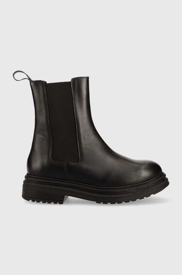 Marella Kožne gležnjače Marella Cuscino za žene, boja: crna, ravna potpetica