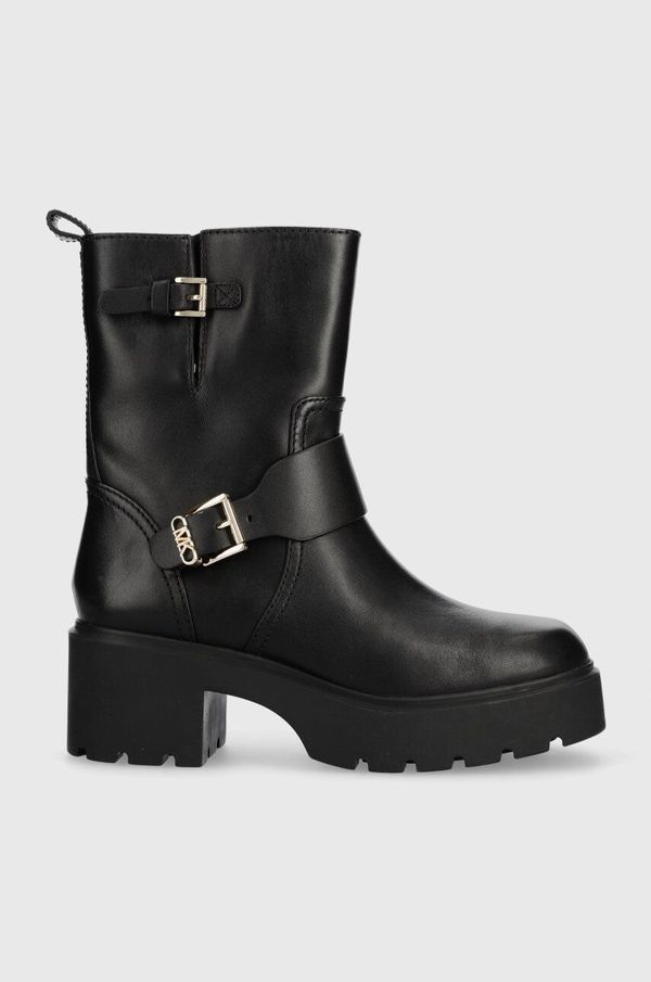 MICHAEL Michael Kors Kožne gležnjače MICHAEL Kors Perry za žene, boja: crna, s debelom potpeticom, 40F3PYME5L