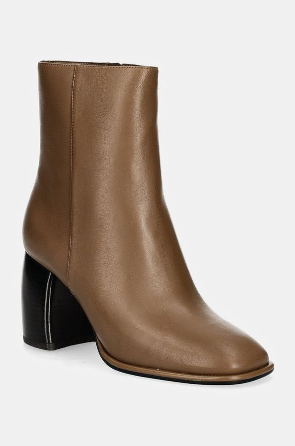 MICHAEL Michael Kors Kožne gležnjače MICHAEL Michael Kors Maude za žene, boja: bež, s debelom potpeticom, 40F4MDME5L.229