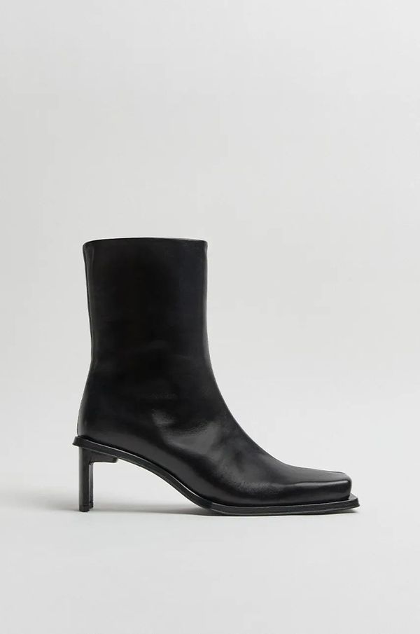 Miista Kožne gležnjače Miista Brenda za žene, boja: crna, s debelom potpeticom, MI_3429