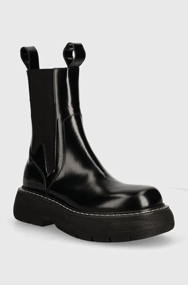 MSGM Kožne gležnjače MSGM za žene, boja: crna, s platformom, 3741MDS804 629