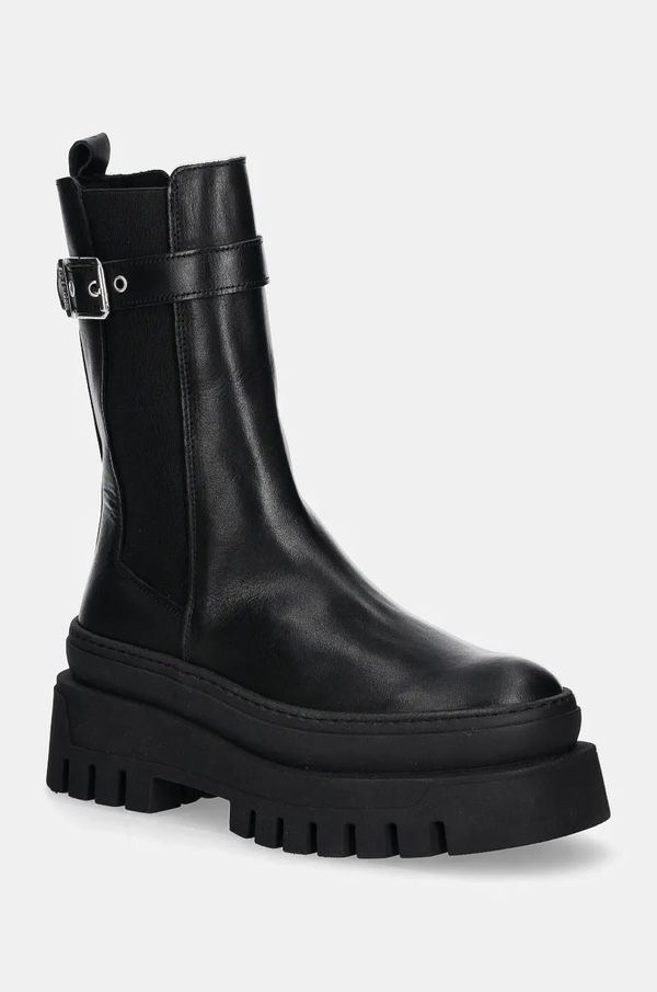 Steve Madden Kožne gležnjače Steve Madden Crusher za žene, boja: crna, s platformom, SM11003328