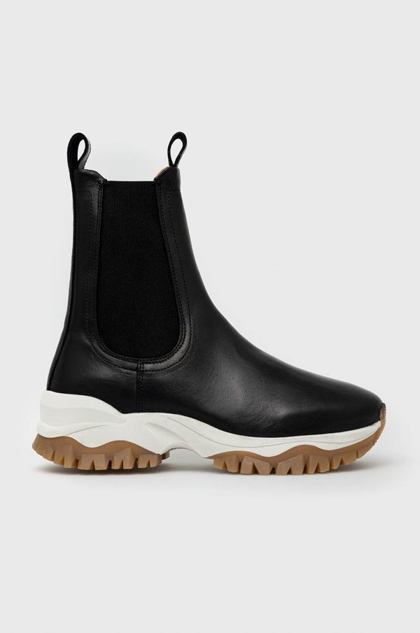 Tiger of Sweden Kožne gležnjače Tiger Of Sweden Saltisia za žene, boja: crna, s platformom