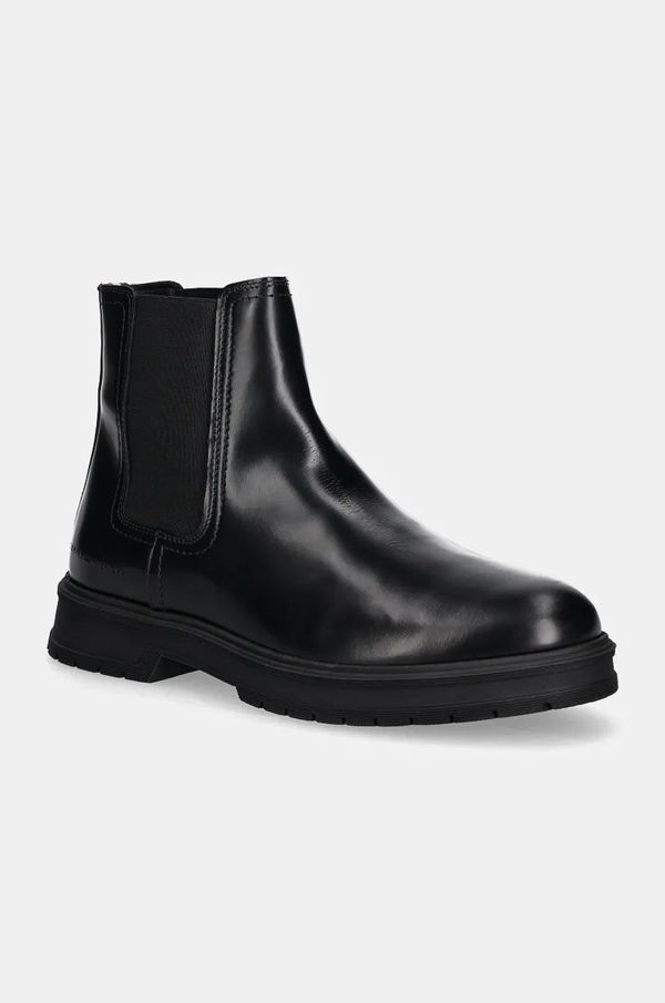 Tommy Hilfiger Kožne gležnjače Tommy Hilfiger HILFIGER ABRASIV WARM LTH CHELS za muškarce, boja: crna, FM0FM05176