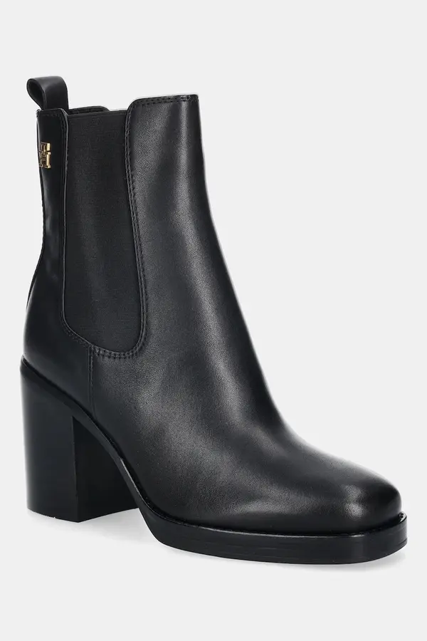 Tommy Hilfiger Kožne gležnjače Tommy Hilfiger SQUARE TOE CHELSEA HIGH BLOCK HL