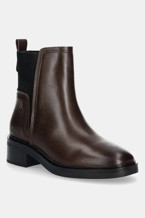 Tommy Hilfiger Kožne gležnjače Tommy Hilfiger TH MINIMAL LEATHER CHELSEA