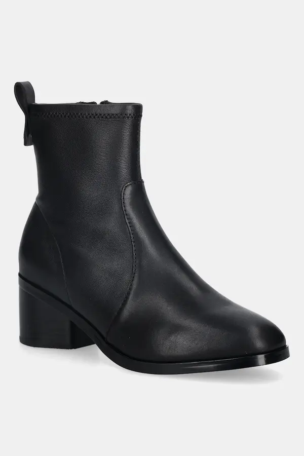 Tommy Hilfiger Kožne gležnjače Tommy Hilfiger TH STRETCH LEATHER BOOTIE