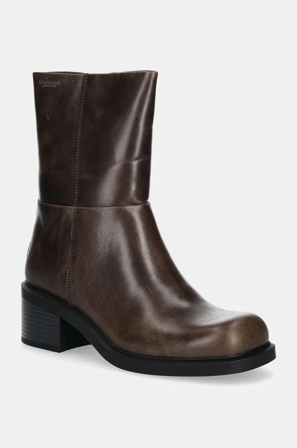 Vagabond Shoemakers Kožne gležnjače Vagabond Shoemakers DANIELLA za žene, boja: smeđa, s debelom potpeticom, 5820-209-19