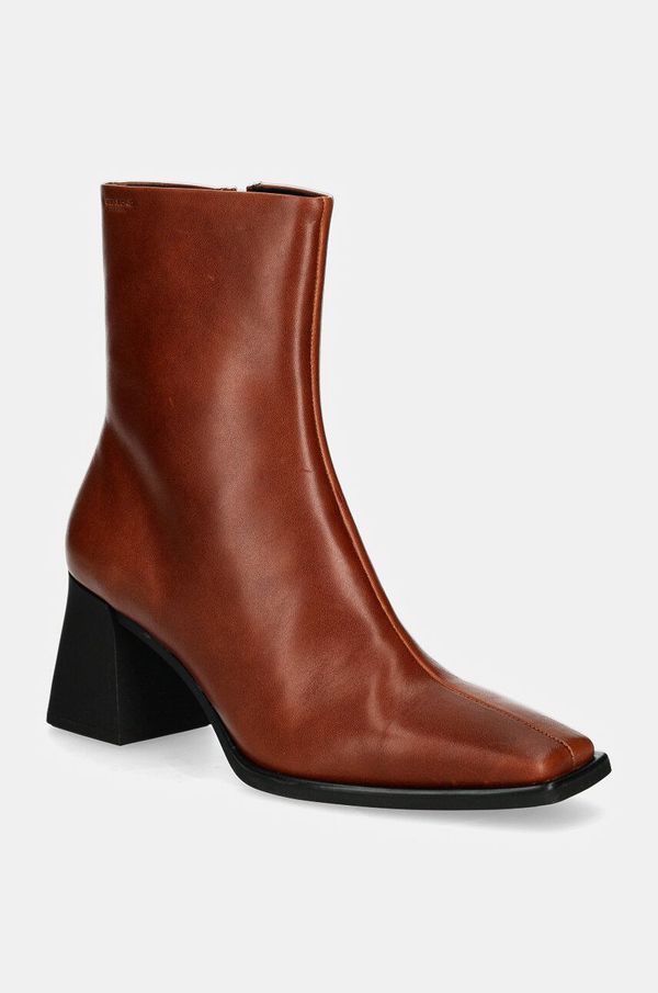 Vagabond Shoemakers Kožne gležnjače Vagabond Shoemakers HEDDA za žene, boja: smeđa, s debelom potpeticom, 5002-001-04