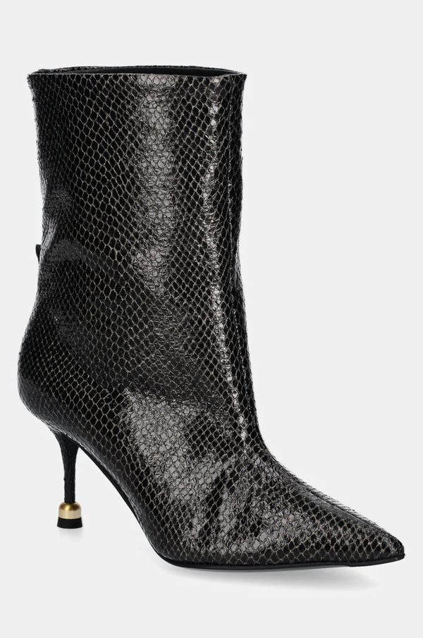 Vanda Novak Kožne gležnjače Vanda Novak Elena za žene, boja: smeđa, s tankom potpeticom