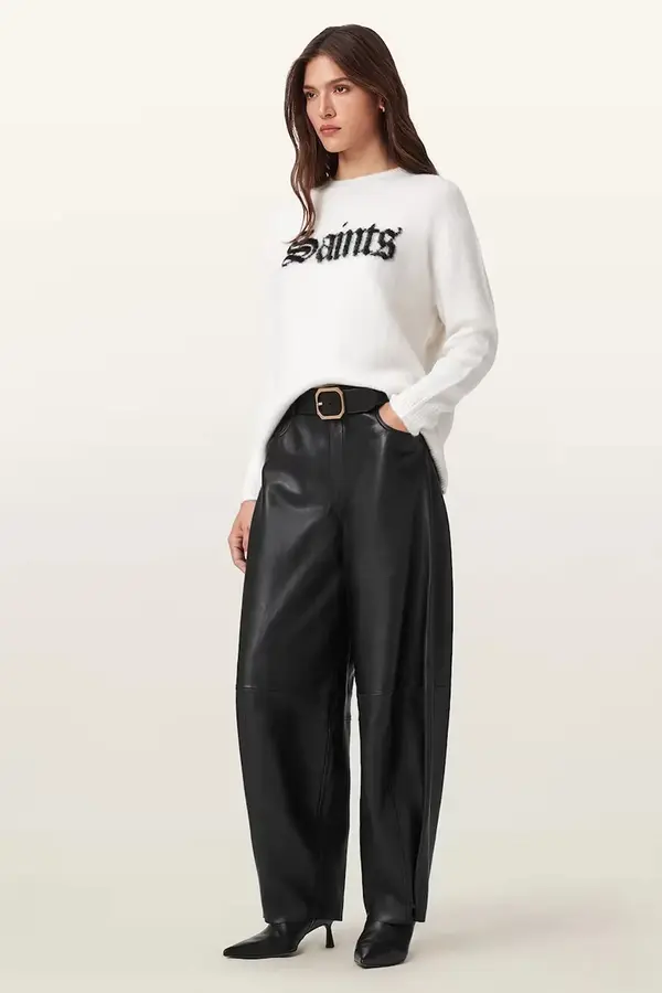 AllSaints Kožne hlače AllSaints JETT
