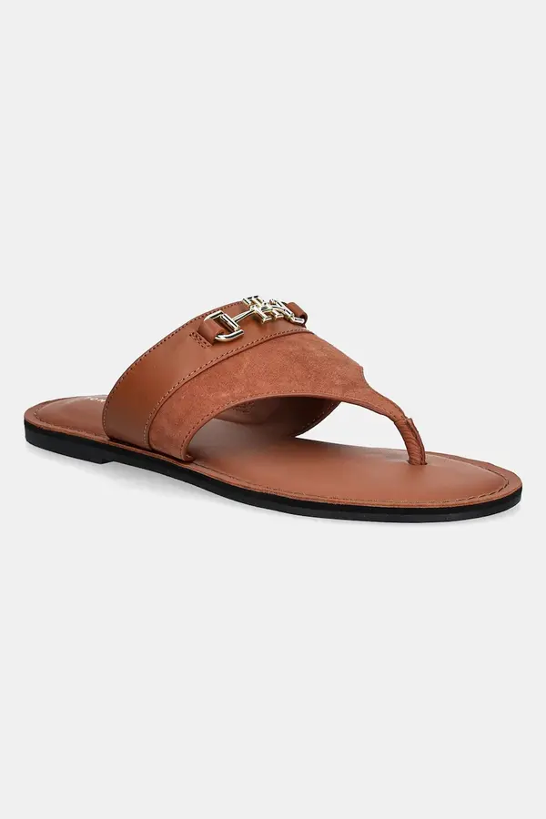 Tommy Hilfiger Kožne japanke Tommy Hilfiger MIXED LEATHER HORSEBIT THONG