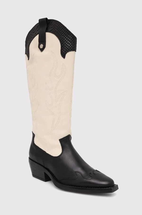 Steve Madden Kožne kaubojske čizme Steve Madden Wenda za žene, boja: crna, s debelom potpeticom, SM11003097