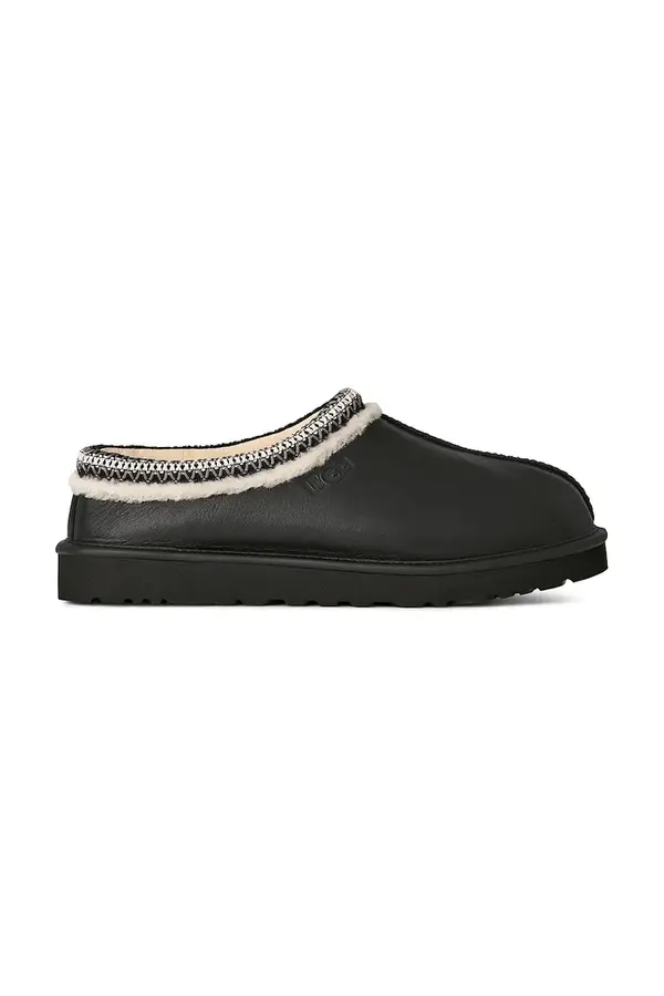 UGG Kožne kućne papuče UGG Tasman Noir