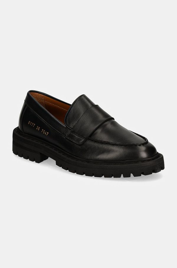 Common Projects Kožne mokasinke Common Projects Chunky Loafer za žene, boja: crna, s platformom, 6177