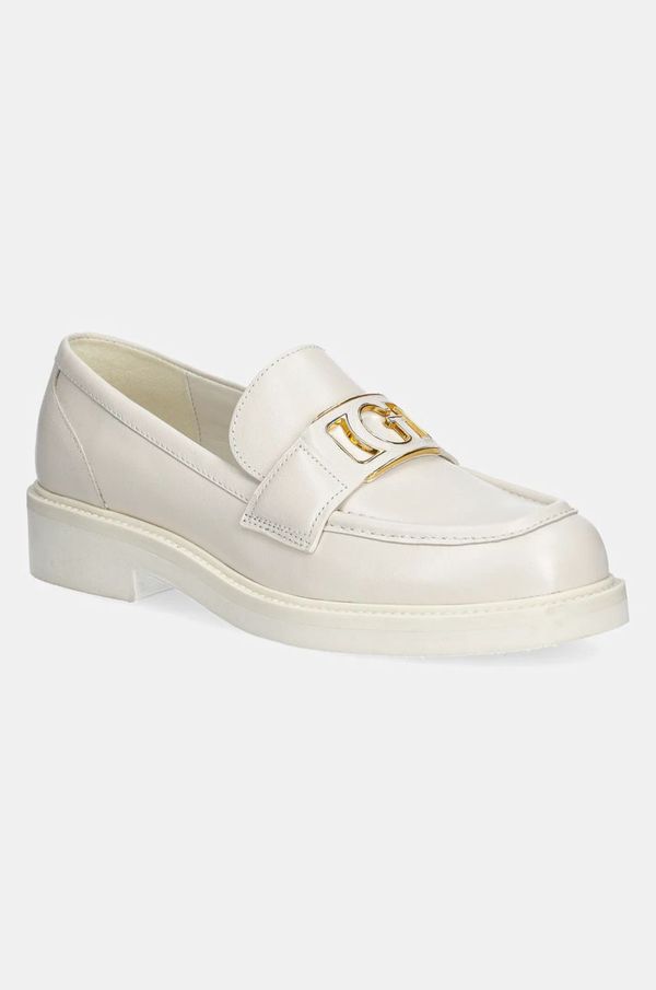 Guess Kožne mokasinke Guess SHUTTLE za žene, boja: bež, s platformom, FLPSHU LEA14
