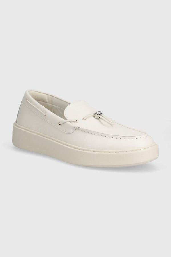 Karl Lagerfeld Kožne mokasinke Karl Lagerfeld FLINT II za muškarce, boja: bijela, KL53314