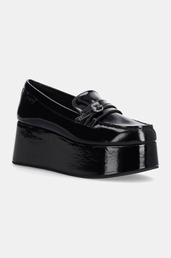 Kurt Geiger London Kožne mokasinke Kurt Geiger London Mayfair Flatform Loafer za žene, boja: crna, s platformom, 3518100309