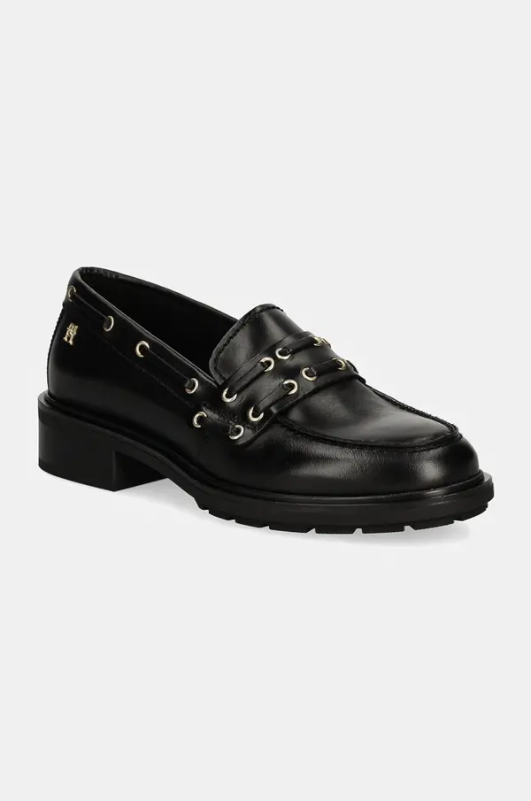 Tommy Hilfiger Kožne mokasinke Tommy Hilfiger NAUTICAL EYELETS LEATHER LOAFER