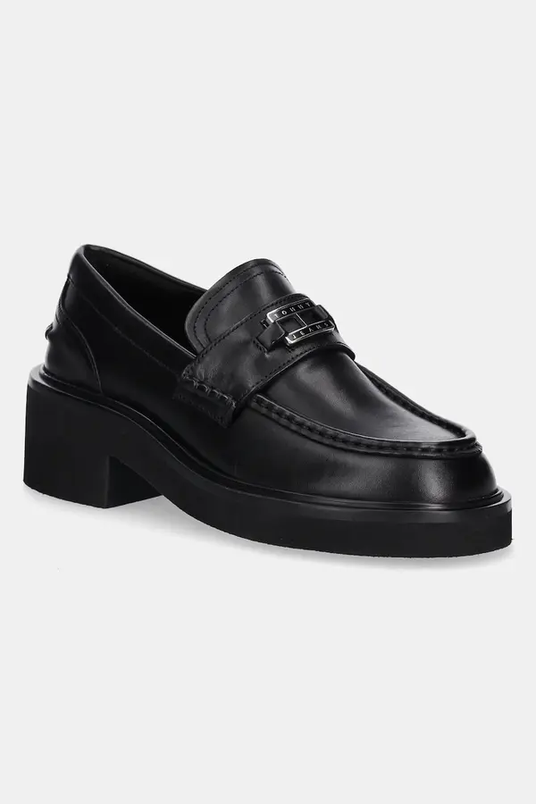 Tommy Jeans Kožne mokasinke Tommy Jeans TJW CHUNKY HEEL LOAFER