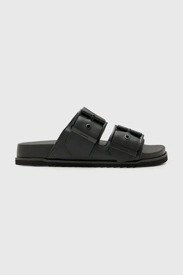 AllSaints Kožne natikače AllSaints Sian Sandal za žene, boja: crna, W034FC