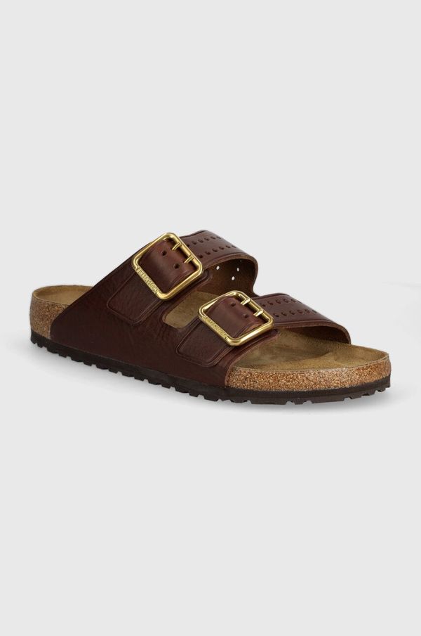 Birkenstock Kožne natikače Birkenstock Arizona Bold Gap za muškarce, boja: smeđa, 1022605