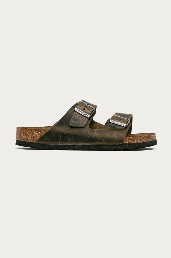 Birkenstock Kožne natikače Birkenstock Arizona za muškarce, boja: zelena
