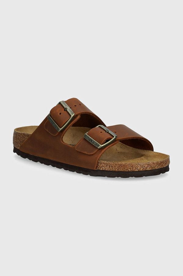 Birkenstock Kožne natikače Birkenstock Arizona za žene, boja: smeđa, 1028401
