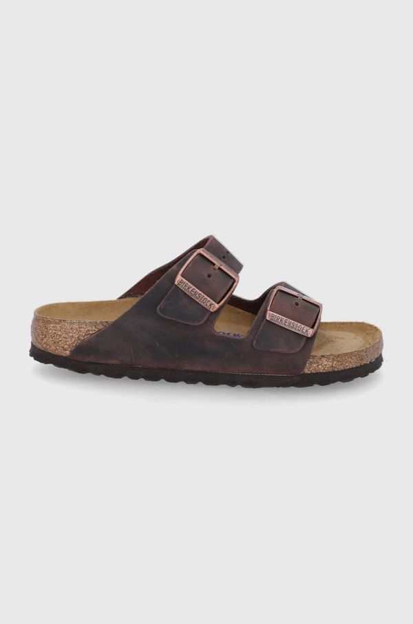 Birkenstock Kožne natikače Birkenstock Arizona za žene, boja: smeđa, 452763-Oil.hab