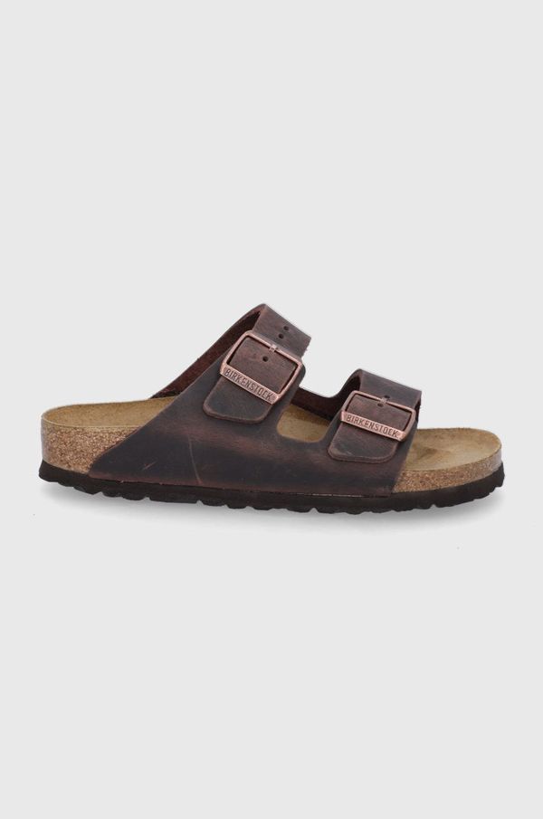 Birkenstock Kožne natikače Birkenstock Arizona za žene, boja: smeđa, 52533-Oil.hab